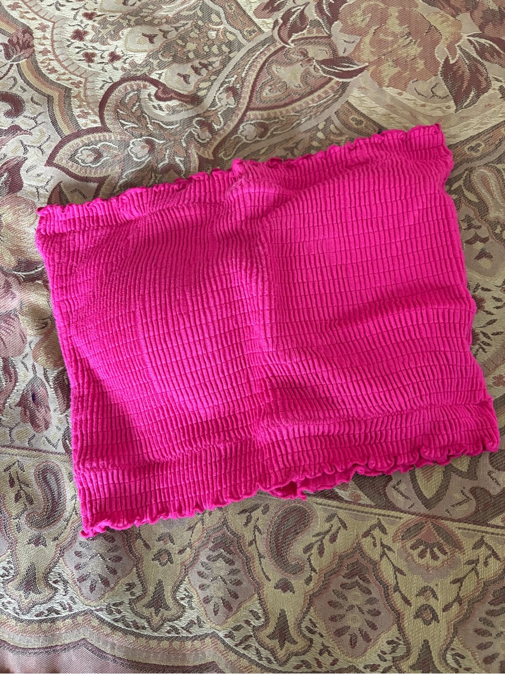 Hot Pink Smocked Tube Top
